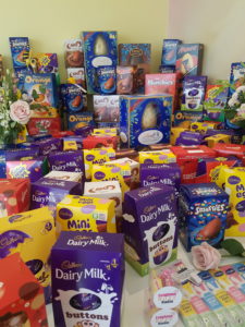124 easter eggs donated by Leighton Buzz Radio